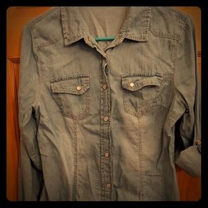 New Look denim button up shirt